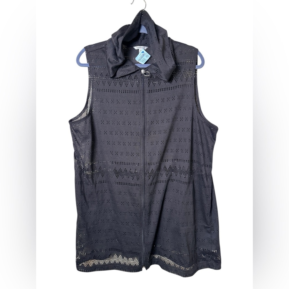 Croft & Barrow XXL Black Textured Vest